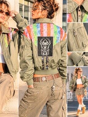 1970s Military-Issue CWU-45/P Flyers Jacket Customized by WE ARE HAH